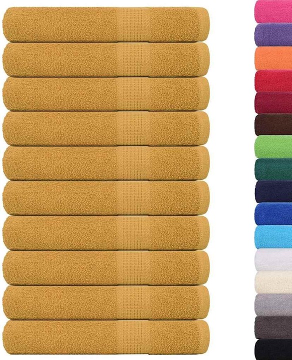 Immagine prodotto VidaXL Asciugamani per sauna 10 pz. Asciugamano dorato 80x200 cm 360 g/m² 100% cotone