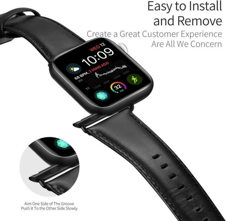 Actual product image Dux Ducis YA bracelet (45 mm, 44 mm, 42 mm, 49 mm, Genuine leather)