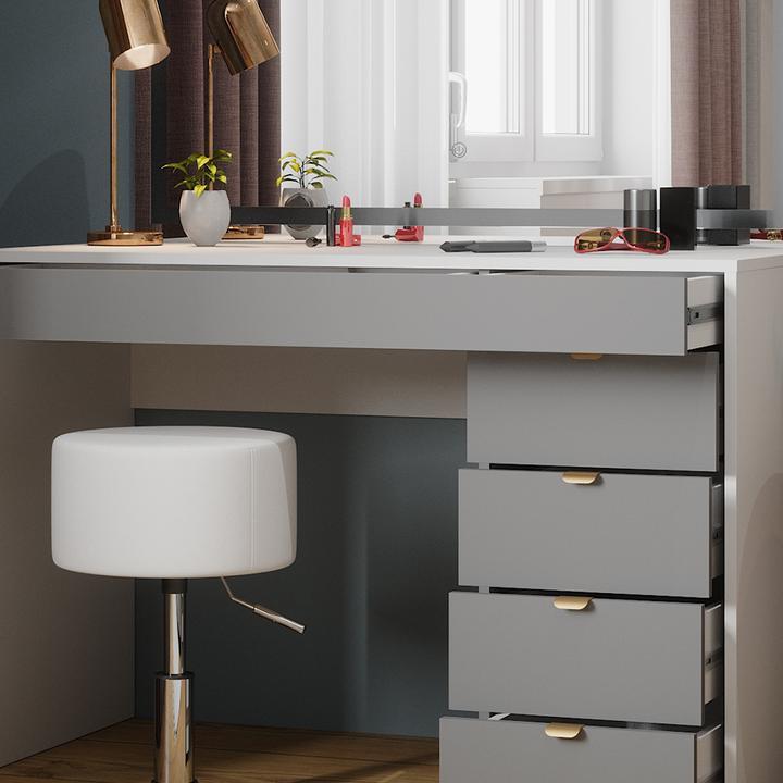Actual product image Vicco Elise with LED mirror & stool (115 x 55 x 76 cm)