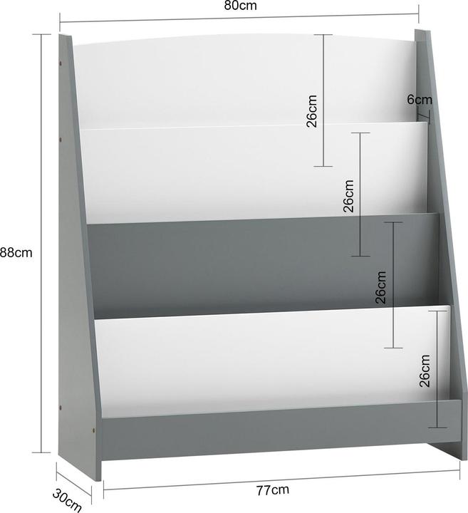 Immagine prodotto SoBuy Libreria per bambini (80 x 30 x 88 cm)