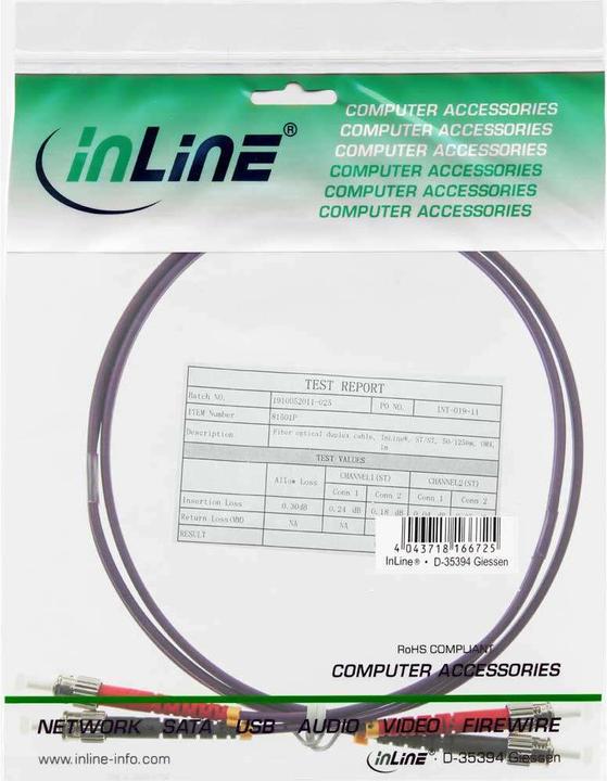 Actual product image InLine FO duplex cable ST/ST 50/125um OM4 7.5m (7.50 m)