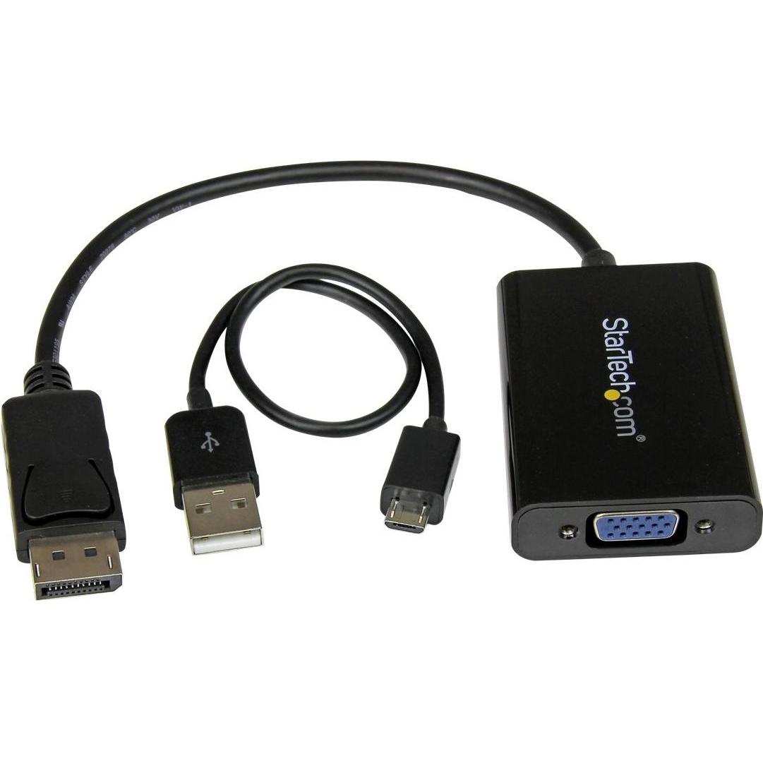 Thumbnail - StarTech DP zu (VGA, Klinkenbuchse, 6.70 cm), Data + Video Adapter, Schwarz