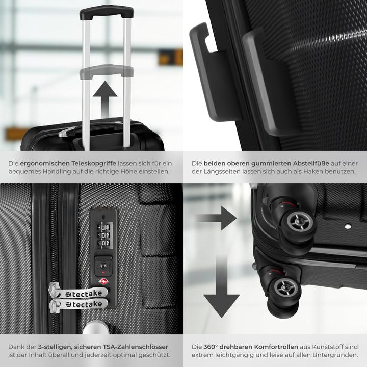 Actual product image tectake Trolley Set of 3 (98 l)