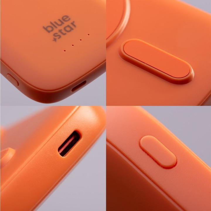 Produktbild Power bank Blue Star Powerbank compatible with MagSafe Blue Star Slim DG-P8 15W 5000 mAh orange (5000 mAh, 15 W, 19.25 Wh)