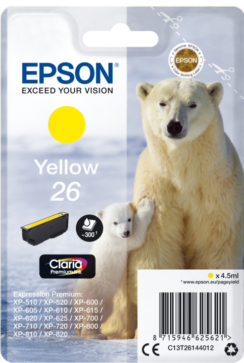 Actual product image Epson 26 Claria Premium (Y)