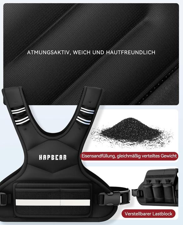 Actual product image Hapbear Verstellbare Gewichtsweste