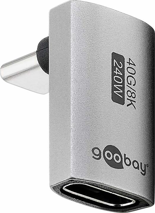 Goobay USB-C-Adapter vertikal 90° kurz, USB4 (USB Typ-C)