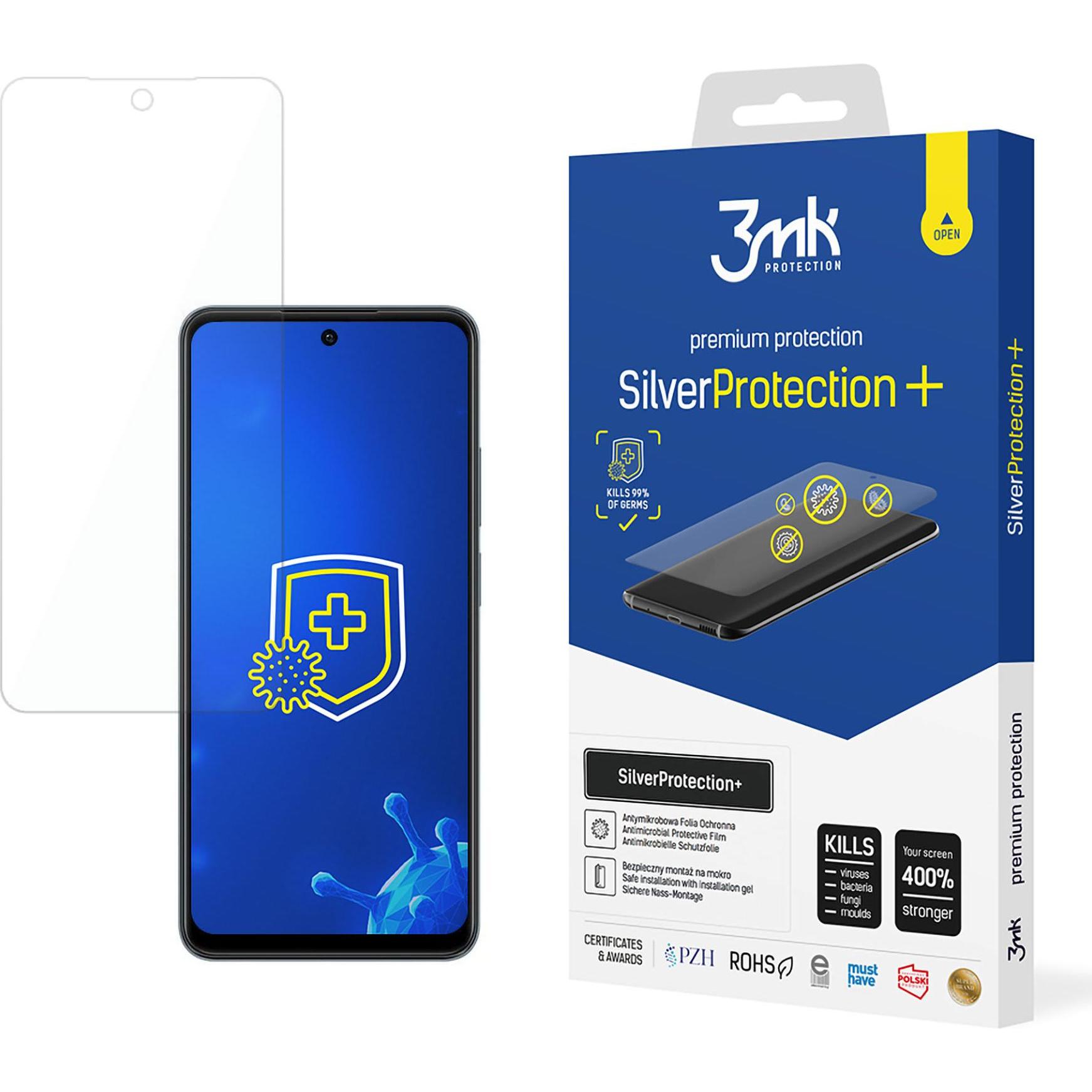 3MK SilverProtect+ Realme C65 Folia antymikrobowa montowana na mokro (1 Stück, Realme C65), Smartphone Schutzfolie, Grau