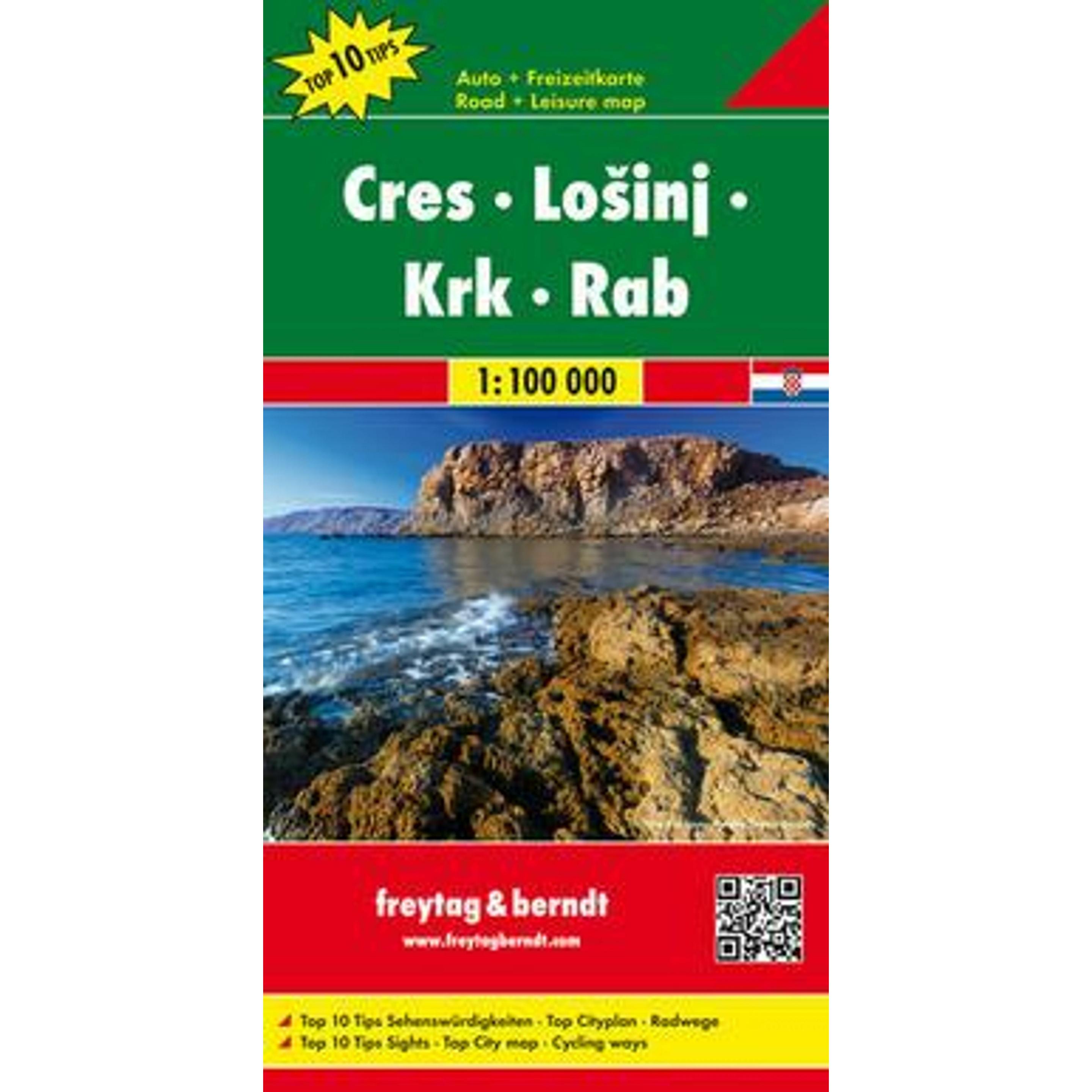Freytag-Berndt Cres - LoSinj - Krk - Rab, Autokarte 1:100.000 (7066218)