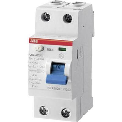 ABB, Schutzschalter, FI Schutzschalter Fehlerstrom (FI) 2 polig 40 A 0,03