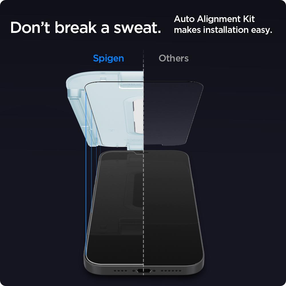 Thumbnail - Spigen Glas tR EZ Fit(2Pack) (2 Stück, Apple iPhone 12 Pro Max), Smartphone Schutzfolie, Transparent
