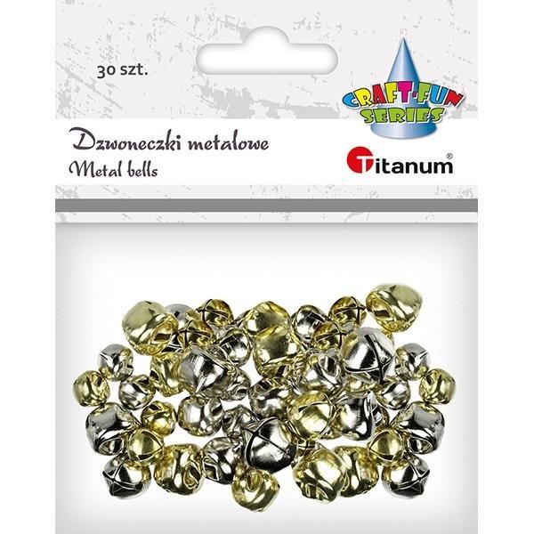 Titanum Metallglocken 8/10/12mm Gold, Silber 30 Stk