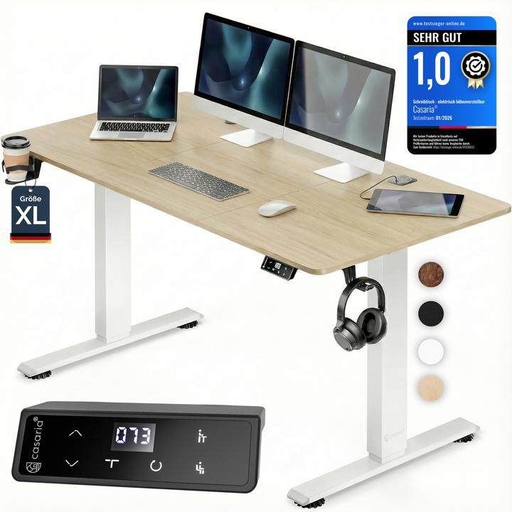 Casaria Höhenverstellbarer Schreibtisch