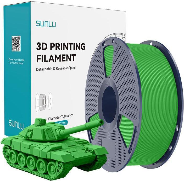 Actual product image Sunlu Filament PLA+ High-Speed Zielony (PLA+, 1.75 mm, 1000 g)