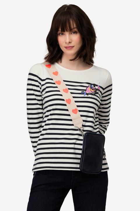 Produktbild Laurasøn T-Shirt, Ringel, Fisch Motiv, Rundhals, Langarm (L)