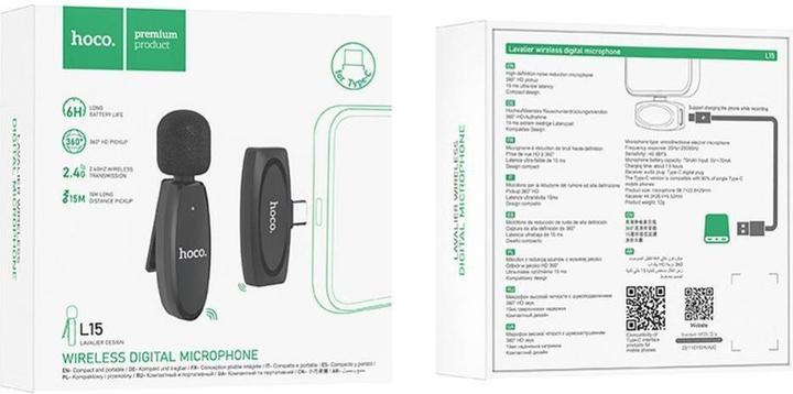 Actual product image Hoco Microphone L15 Type-C black
