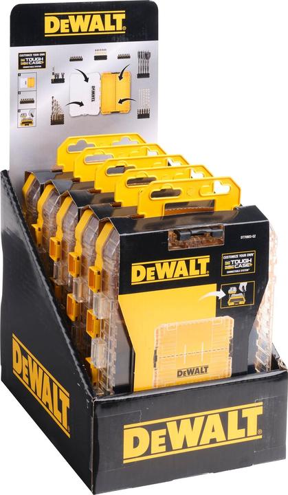 Actual product image DeWalt Medium-heavy case+ (DT70803-QZ) with 2 small large storage boxes and 6 tip holders (6 pieces)
