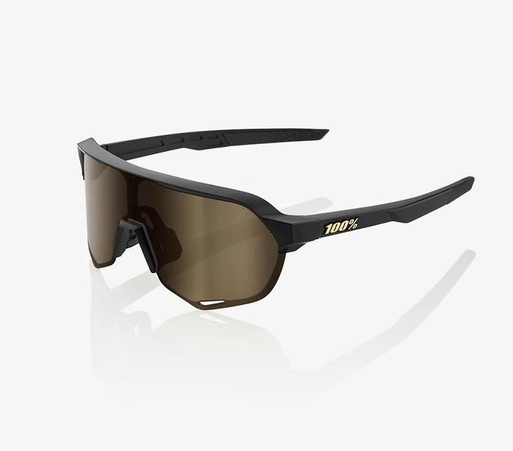Actual product image 100% S2 Matte Black Soft Gold Mirror Lens (Matt black, Gold)