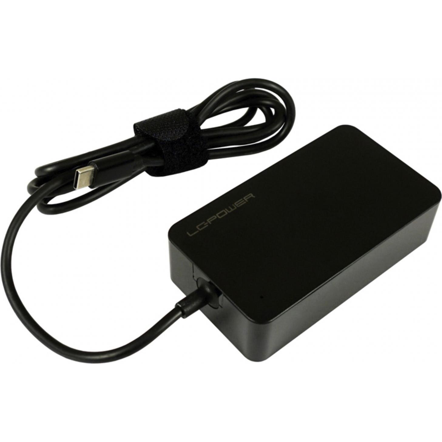Thumbnail - LC-Power Netzteil NB Notebook-Netzteil LC-NB-PRO-45-C (45 W), Notebook Netzteil, Schwarz