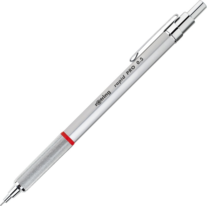 Actual product image Rotring Retractable biros rapid PRO CHROM Line colour: blue, line width: M, indelible (Chromed, 1 x)