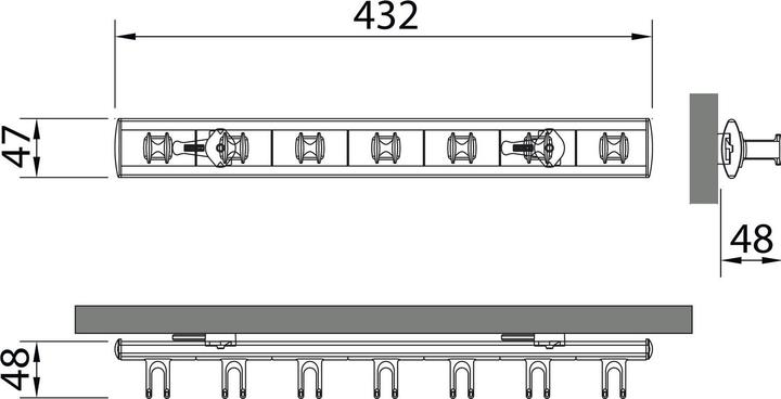 Produktbild Servetto Gürtelhalter SELF SYSTEM, Länge 432 mm