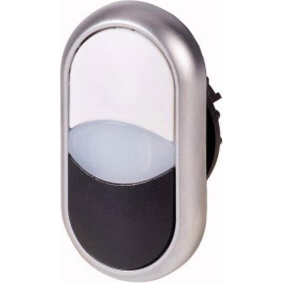 Eaton 216704-WH M22-DDL-WS Doppeldrucktaster Weiss, Schwarz 1 St., Taster + Schalter, Weiss, Schwarz