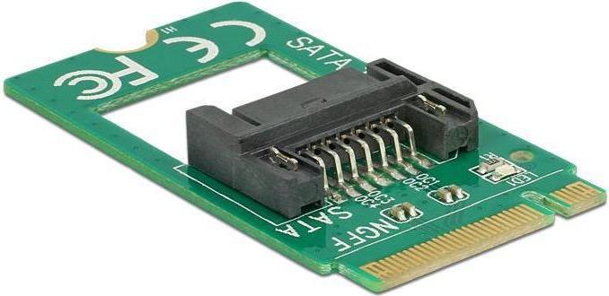 Actual product image Delock Adapter M.2 Key B male > SATA 7 pin (SATA)