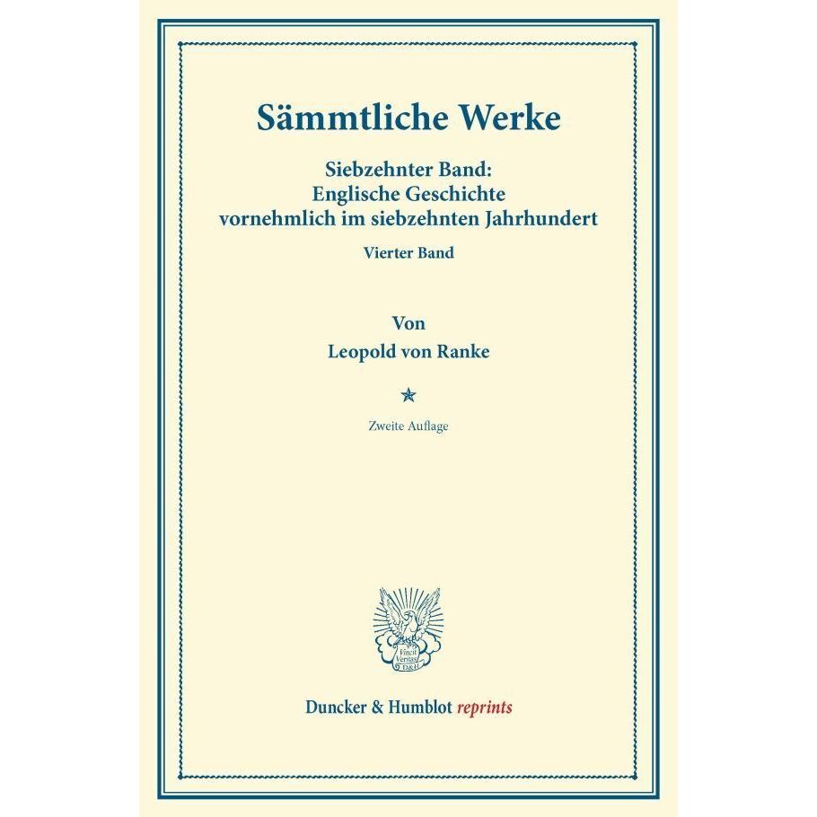Sämmtliche Werke., Fachbücher von Leopold von Ranke