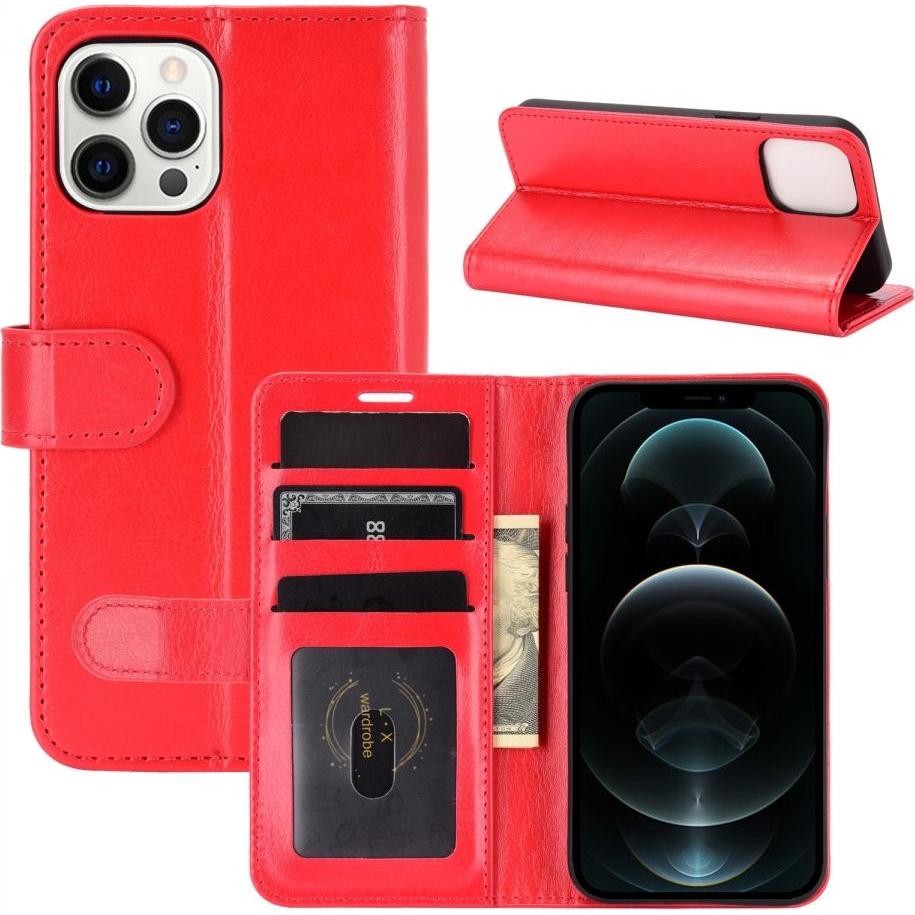 Thumbnail - Screenguard CardLounge Apple iPhone 12 Pro Leder Hülle (Apple iPhone 12 Pro), Smartphone Hülle, Rot