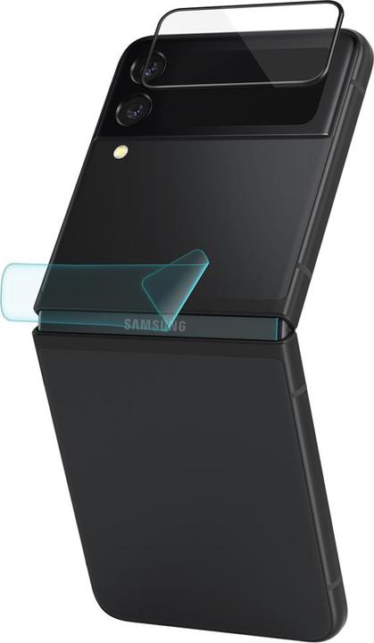 Actual product image Spigen TEMPERED GLASS GLASS FC "EZ FIT" + hinge Film 2-REPLACEMENT GALAXY WITH FLIP 4 Black (2 pcs., Samsung Galaxy Z Flip4)