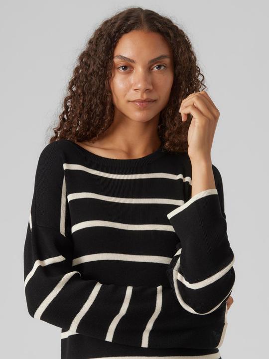Immagine prodotto Vero Moda Vestibilità ampia Scollo rotondo Polsini a coste Spalla scesa Abito midi Abito in maglia (XS)