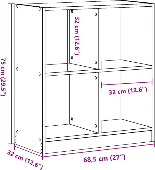 Immagine prodotto vidaXL Scaffale (68,5 x 32 x 75 cm)