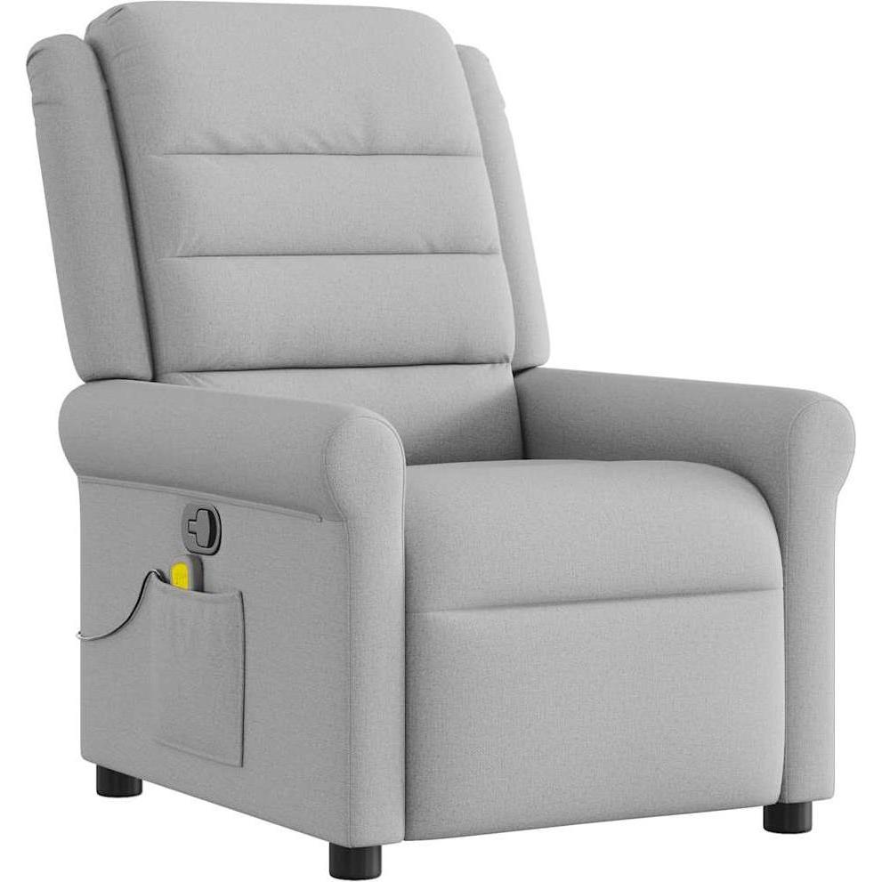 VidaXL, Massageliege + Massagesessel, Massagesessel Wolkengrau Stoff Massage TV-Sessel