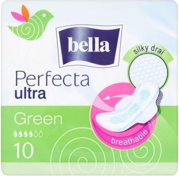 Produktbild Bella Perfecta, Ultragrün, Sanitärpolster mit Flügeln, 10 Teile (getroffen) (10 x)