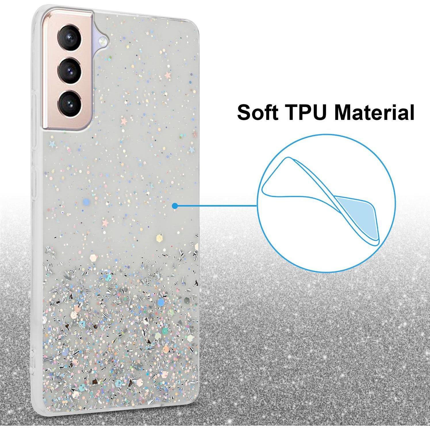 Thumbnail - Cadorabo TPU Cover funkelnder Glitter (Samsung Galaxy S21+), Smartphone Hülle, Transparent