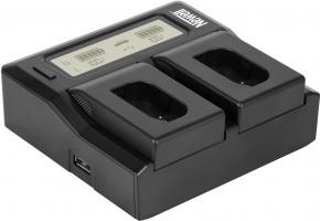 Newell DC-LCD-Zweikanal-Ladegerät für DMW-BLK22-Akkus für Panasonic (Kamera Akku Ladegerät)