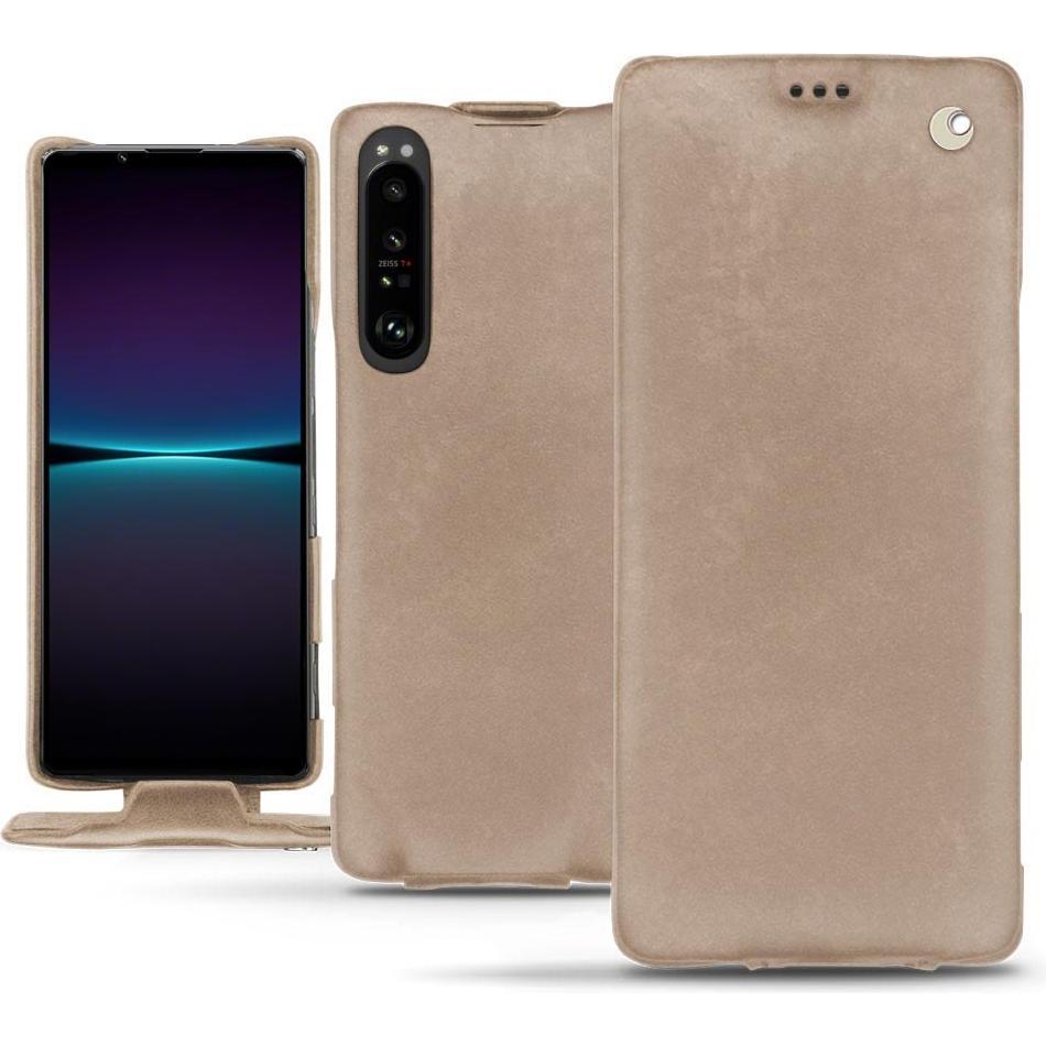 Thumbnail - Noreve Lederschutzhülle vertikal (Sony Xperia 1 IV), Smartphone Hülle, Beige