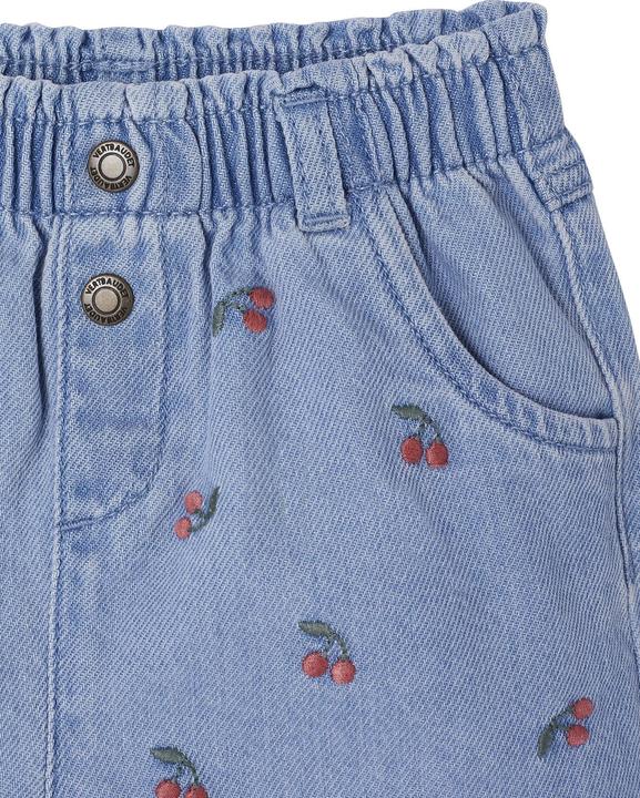 Produktbild Vertbaudet Baby Jeansshorts mit Blumenstickerei (98)