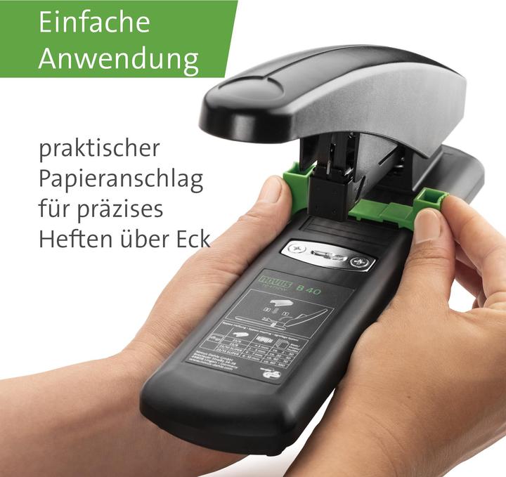 Actual product image Novus Blockheftgerät B40 re+new schwarz bis 100 Blatt (100 Sheets)