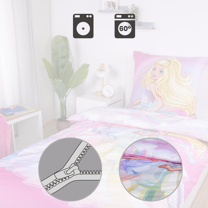 Image du produit Herding Kinder-Wendebettwäsche "Barbie"