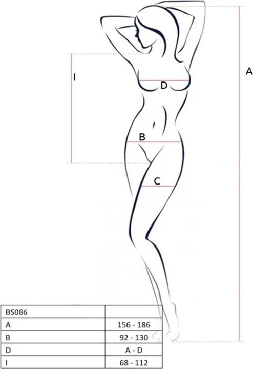 Actual product image Passion Woman Bs086 Bodystocking - Black One Size (One size)