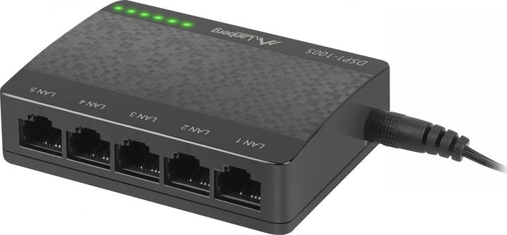 Produktbild Lanberg Switch DSP1-1005 5-Port 1GB/S Desktop (5 Ports)
