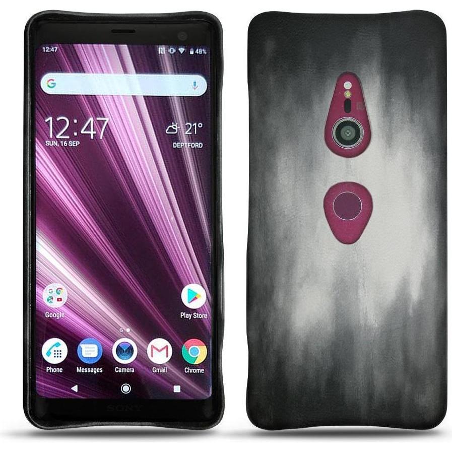 Noreve Lederschutzhülle (Sony Xperia XZ3), Smartphone Hülle, Grau