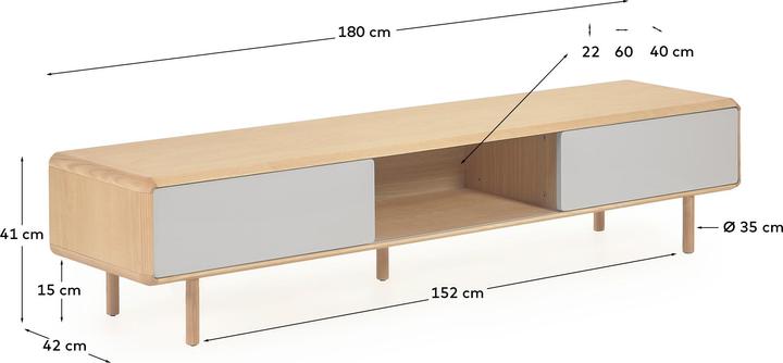 Produktbild Kave Home Anielle (180 x 42 x 41 cm)