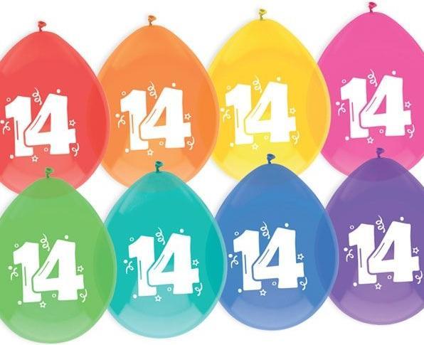 Produktbild Unique Luftballons 8er Pack Zahl 9 (8 x)