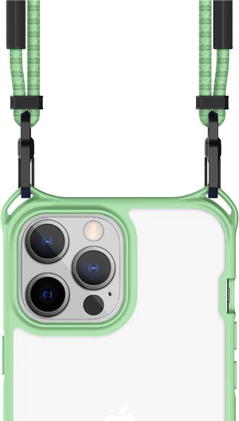 Produktbild Itskins Drop-Protection Cover mit Kordel HYBRID SLING light green and transparent