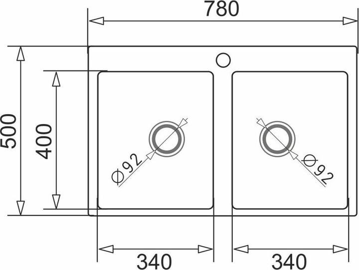 Actual product image Pyramis 070053201 Kitchen Sink Front Apron Sink Rectangular Granite (50 cm, 78 cm)