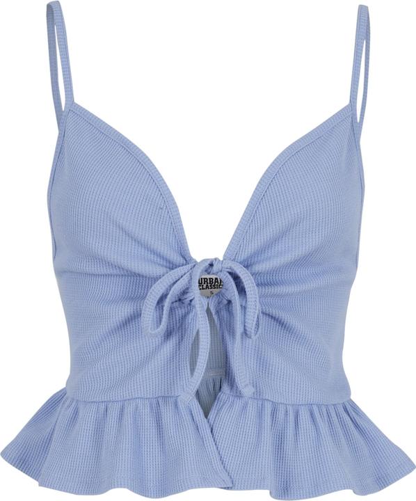 Produktbild Urban Classics Ladies Waffle Pique Ruffle Top - 137877 (XL)