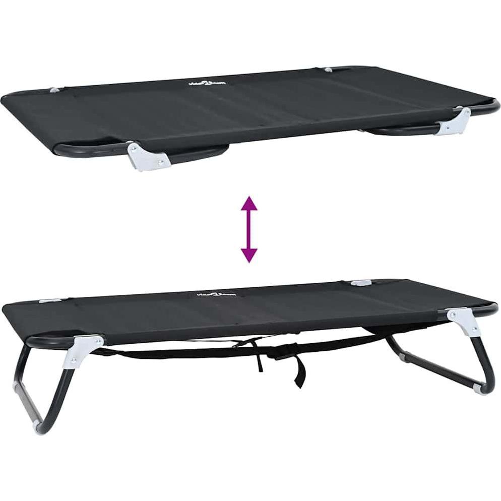 Meilleurs prix pour Vidaxl Lit Pour Chien Pliable Noir Ml Tissu Oxford Et Acier