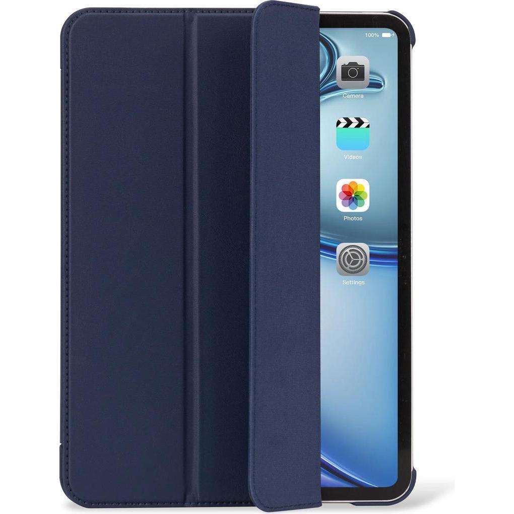 Decoded Textured Sillicon Slim Cover Apple iPad Air 13 (2024) Navy Peony (Apple iPad Air 13 2024), Cover tablet, Blu